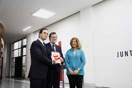 4/07/2016. Rajoy visita la factoría Mahou-San Miguel. El Presidente del Gobierno en funciones, acompañado de la ministra de Empleo y Segurid...